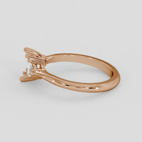 18K Rose Gold Three Stone Ring Setting Image