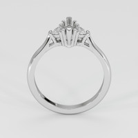 10K White Gold Three Stone Ring Setting Image