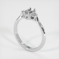 14K White Gold Three Stone Ring Setting Video