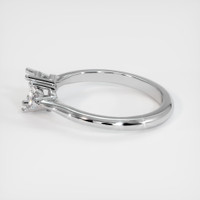 14K White Gold Three Stone Ring Setting Image