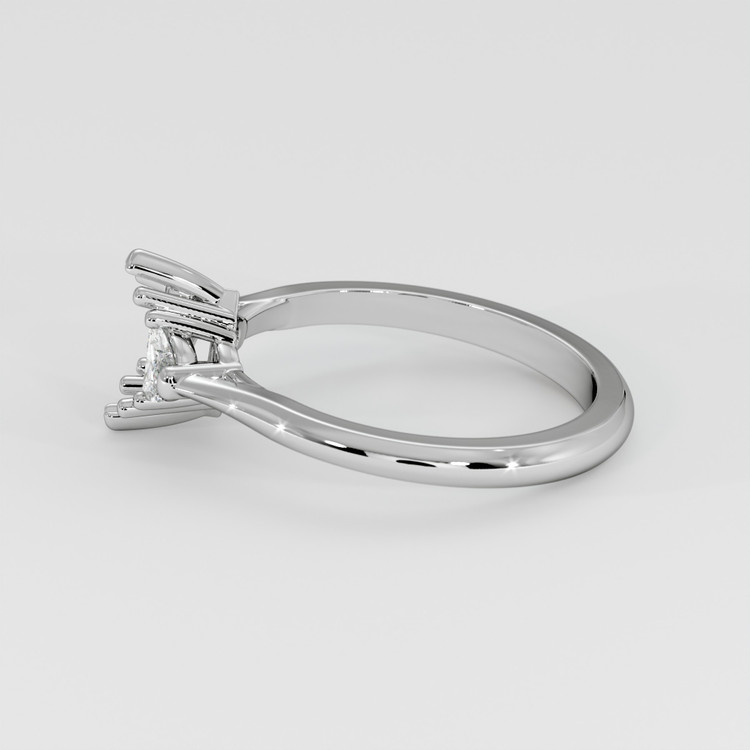 14K White Gold Three Stone Ring Setting
