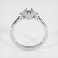 14K White Gold Three Stone Ring Setting Image
