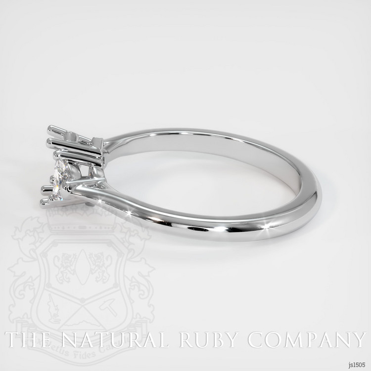 18K White Gold Three Stone Ring Setting