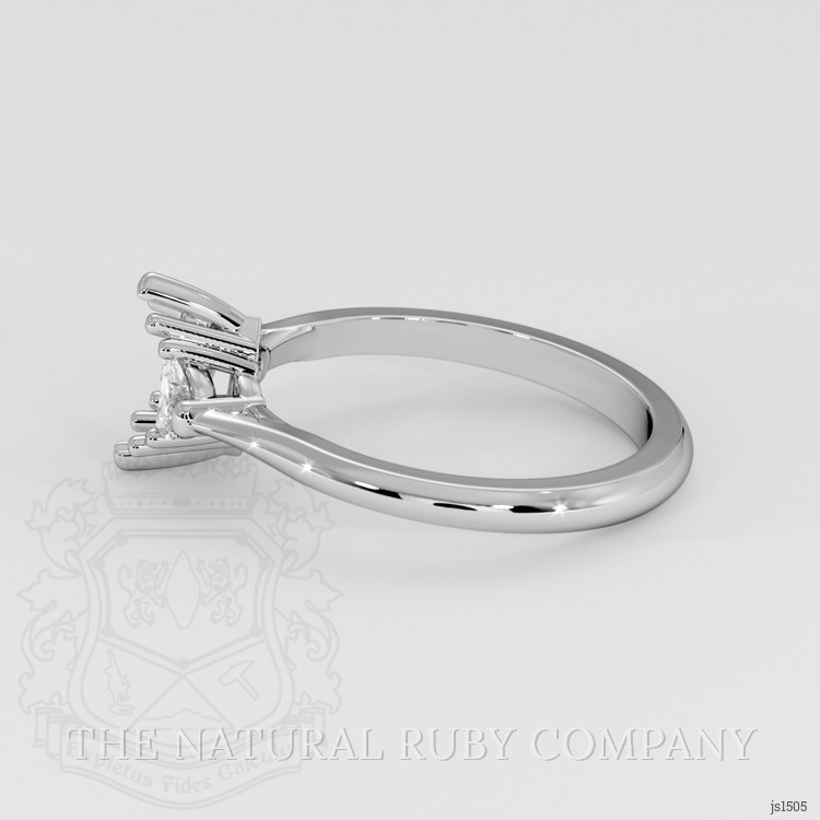 18K White Gold Three Stone Ring Setting