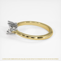 14K White & Yellow Three Stone Ring Setting Image