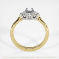14K White & Yellow Three Stone Ring Setting Image