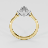 14K White & Yellow Three Stone Ring Setting Image