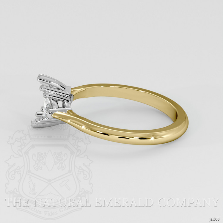 18K White & Yellow Three Stone Ring Setting