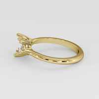 10K Yellow Gold Three Stone Ring Setting Image