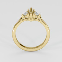 10K Yellow Gold Three Stone Ring Setting Image