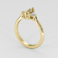 14K Yellow Gold Three Stone Ring Setting Video