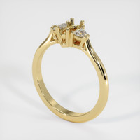 14K Yellow Gold Three Stone Ring Setting Video