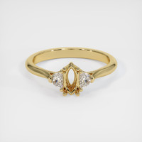 14K Yellow Gold Three Stone Ring Setting Image