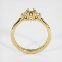 14K Yellow Gold Three Stone Ring Setting Image