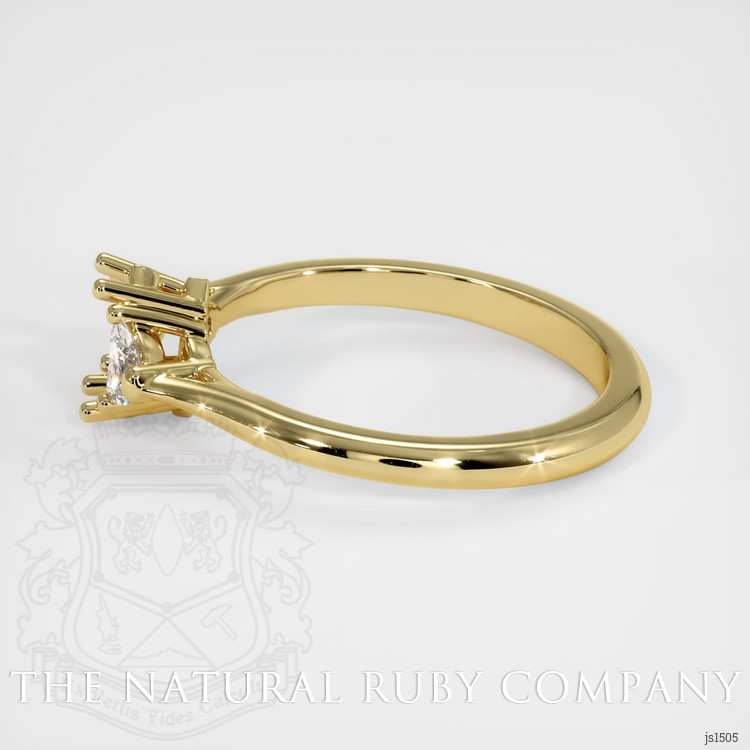 18K Yellow Gold Three Stone Ring Setting