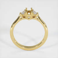 18K Yellow Gold Three Stone Ring Setting Image