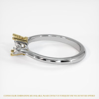 14K Yellow & White Three Stone Ring Setting Image