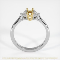 14K Yellow & White Three Stone Ring Setting Image