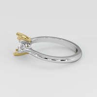 18K Yellow & White Three Stone Ring Setting Image