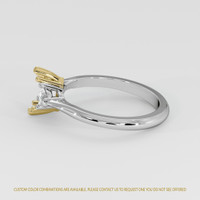 18K Yellow & White Three Stone Ring Setting Image