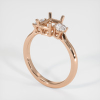 18K Rose Gold Three Stone Ring Setting Video
