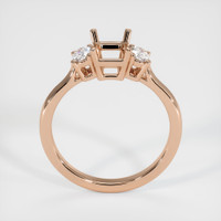 18K Rose Gold Three Stone Ring Setting Image