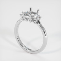 14K White Gold Three Stone Ring Setting Video