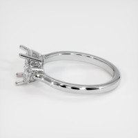 18K White Gold Three Stone Ring Setting Image