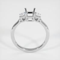18K White Gold Three Stone Ring Setting Image