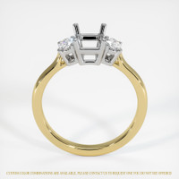 18K White & Yellow Three Stone Ring Setting Image