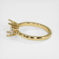 10K Yellow Gold Three Stone Ring Setting Image