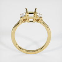 10K Yellow Gold Three Stone Ring Setting Image