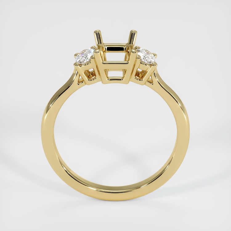 10K Yellow Gold Three Stone Ring Setting