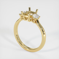14K Yellow Gold Three Stone Ring Setting Video