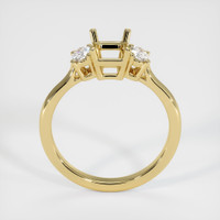 18K Yellow Gold Three Stone Ring Setting Image