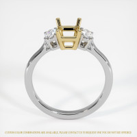 14K Yellow & White Three Stone Ring Setting Image