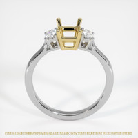18K Yellow & White Three Stone Ring Setting Image