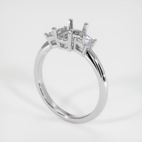 18K White Gold Three Stone Ring Setting Video