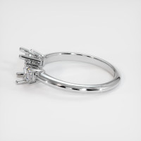 18K White Gold Three Stone Ring Setting Image