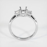 18K White Gold Three Stone Ring Setting Image