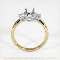 14K White & Yellow Three Stone Ring Setting Image