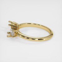 10K Yellow Gold Three Stone Ring Setting Image