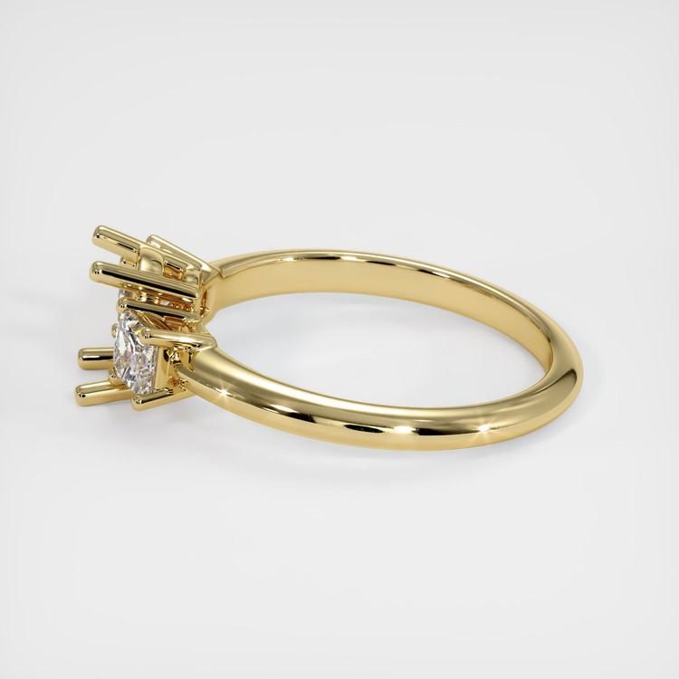 10K Yellow Gold Three Stone Ring Setting