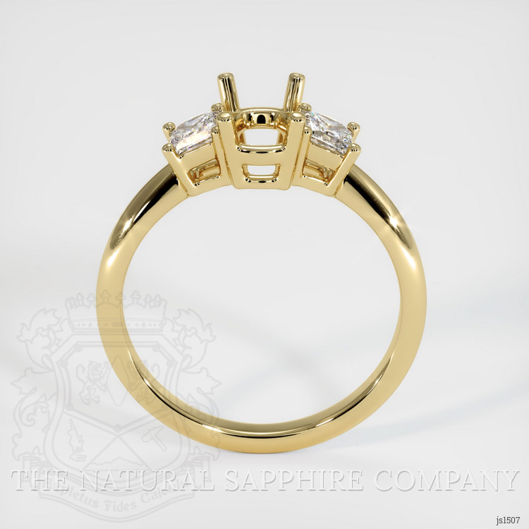 10K Yellow Gold Three Stone Ring Setting
