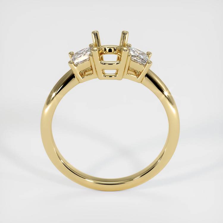 10K Yellow Gold Three Stone Ring Setting