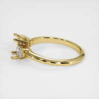 18K Yellow Gold Three Stone Ring Setting Image