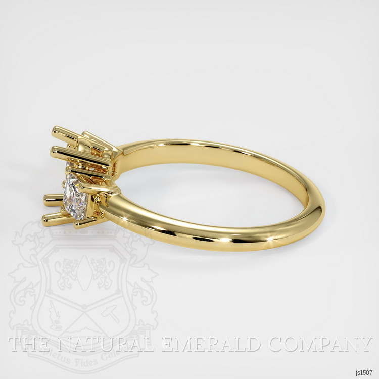 18K Yellow Gold Three Stone Ring Setting