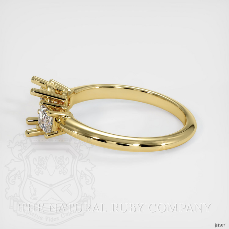 18K Yellow Gold Three Stone Ring Setting