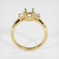 18K Yellow Gold Three Stone Ring Setting Image