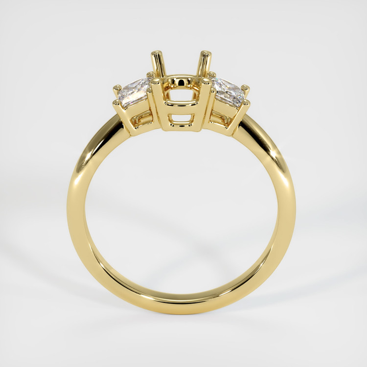 18K Yellow Gold Three Stone Ring Setting